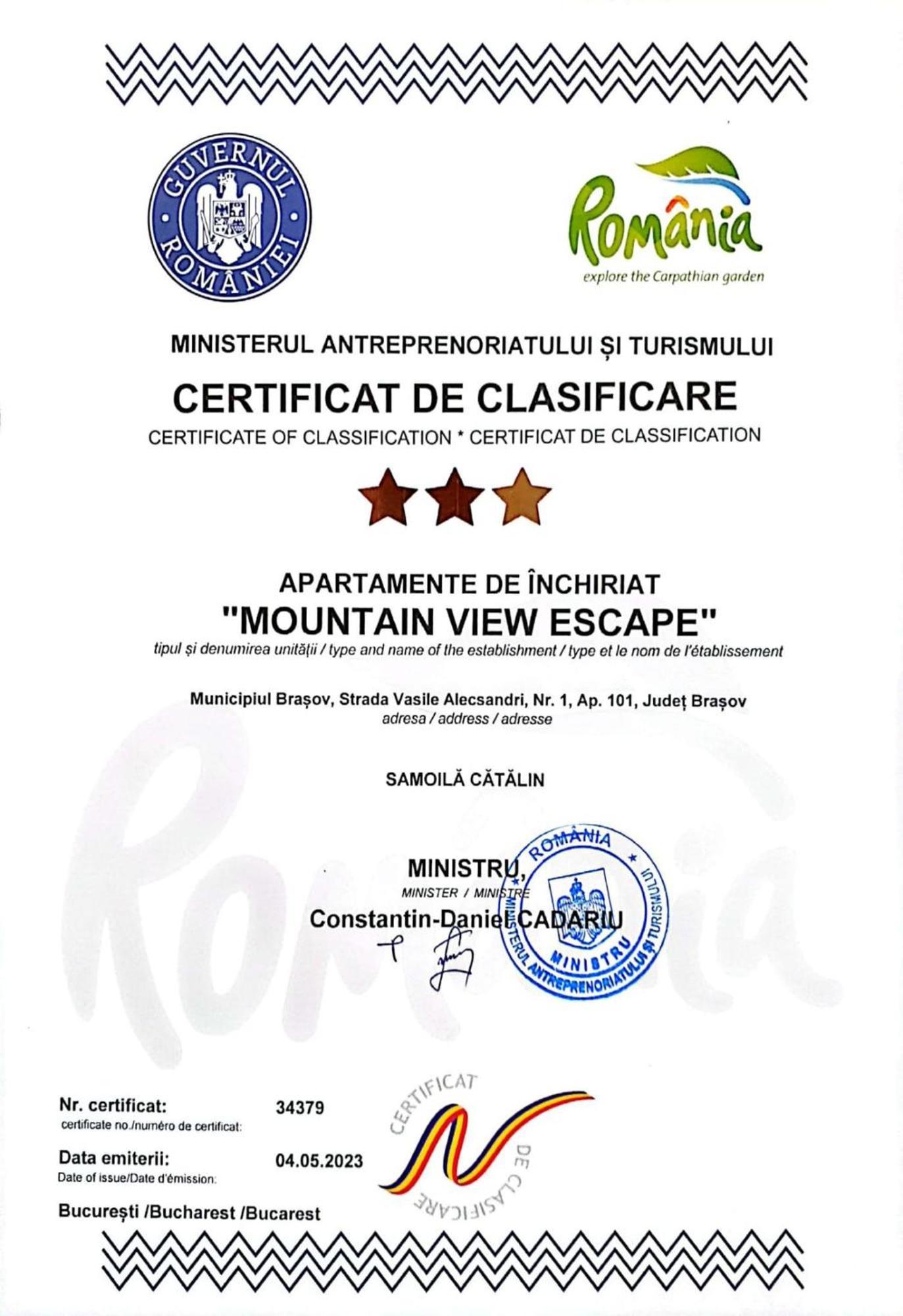 Ferienwohnung Mountain View Escape Brașov Exterior foto